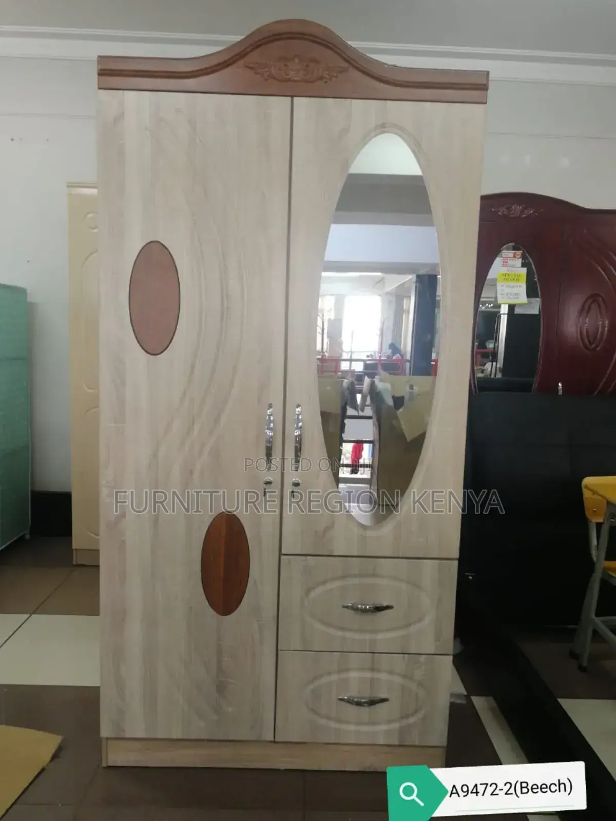 Modern Two Door Wooden Wardrobe