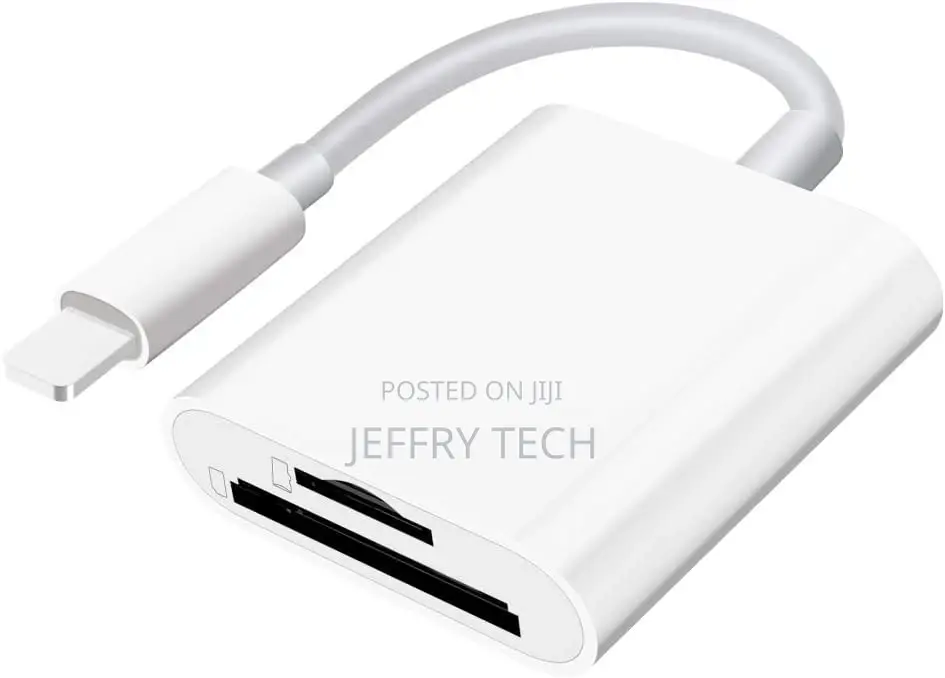 Sd Card Reader for iPhone iPad Camera,Dual Card Slot Memory