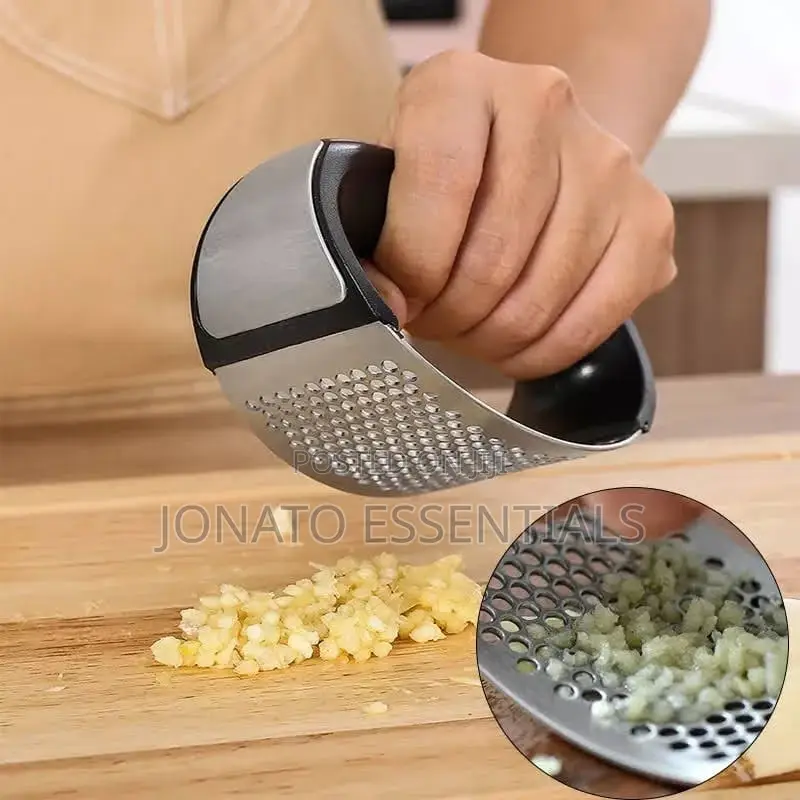 Stainless Steel Garlic Press Rocker and Garlic Crusher Squeezer