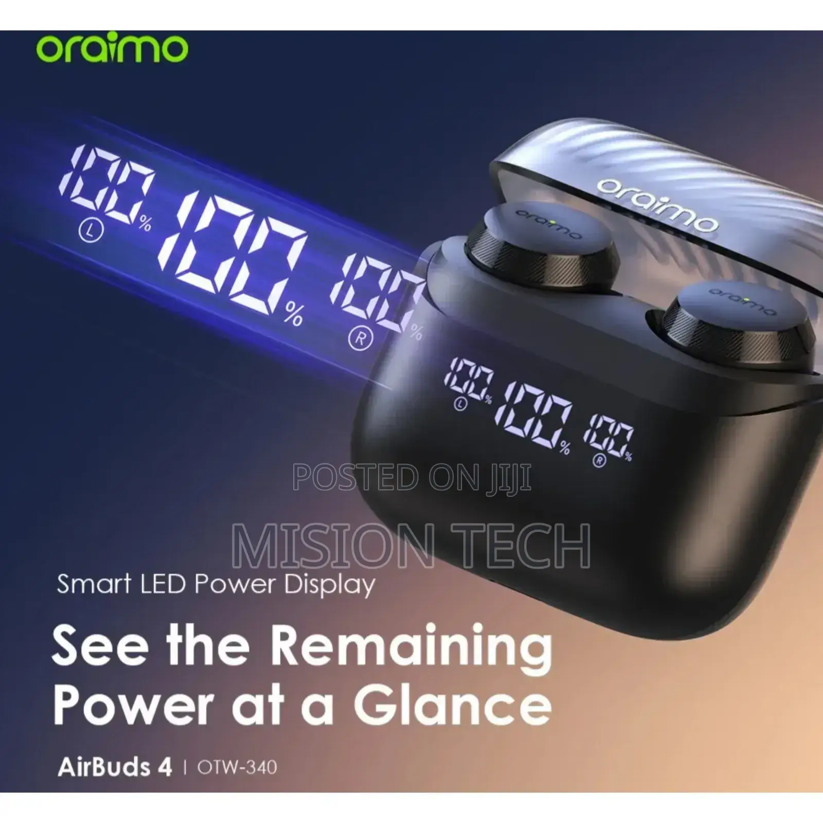 Oraimo Airbuds 4 ENC True Wireless Earbuds (Brand New)