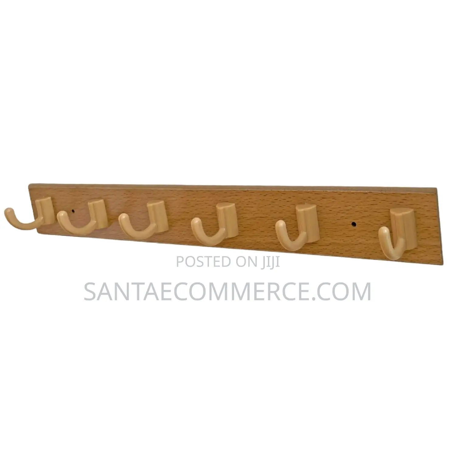 Wooden Coat Cloth Organizer Hanger Wall Mounted Hooks Rail