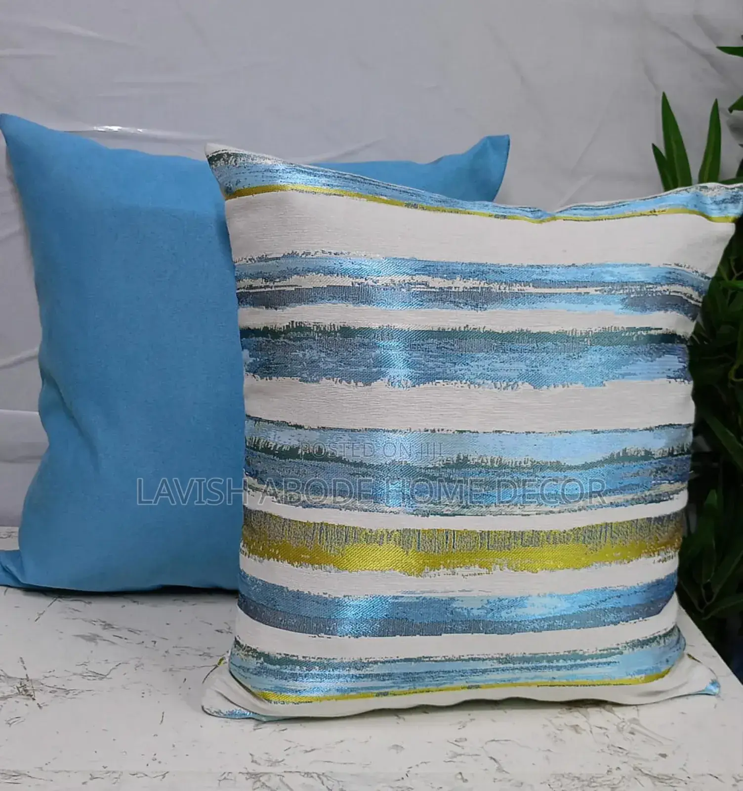 Throw Cushion Pillow Cover Blue