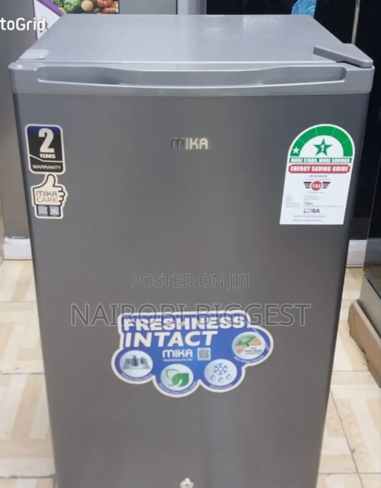 Mika 92 Litres Single Door Silver Fridge