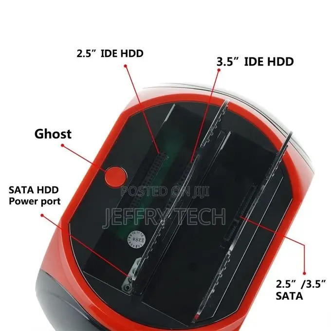 3.5" 2.5" SATA IDE 2 Double Dock HDD Docking Station E-Sata