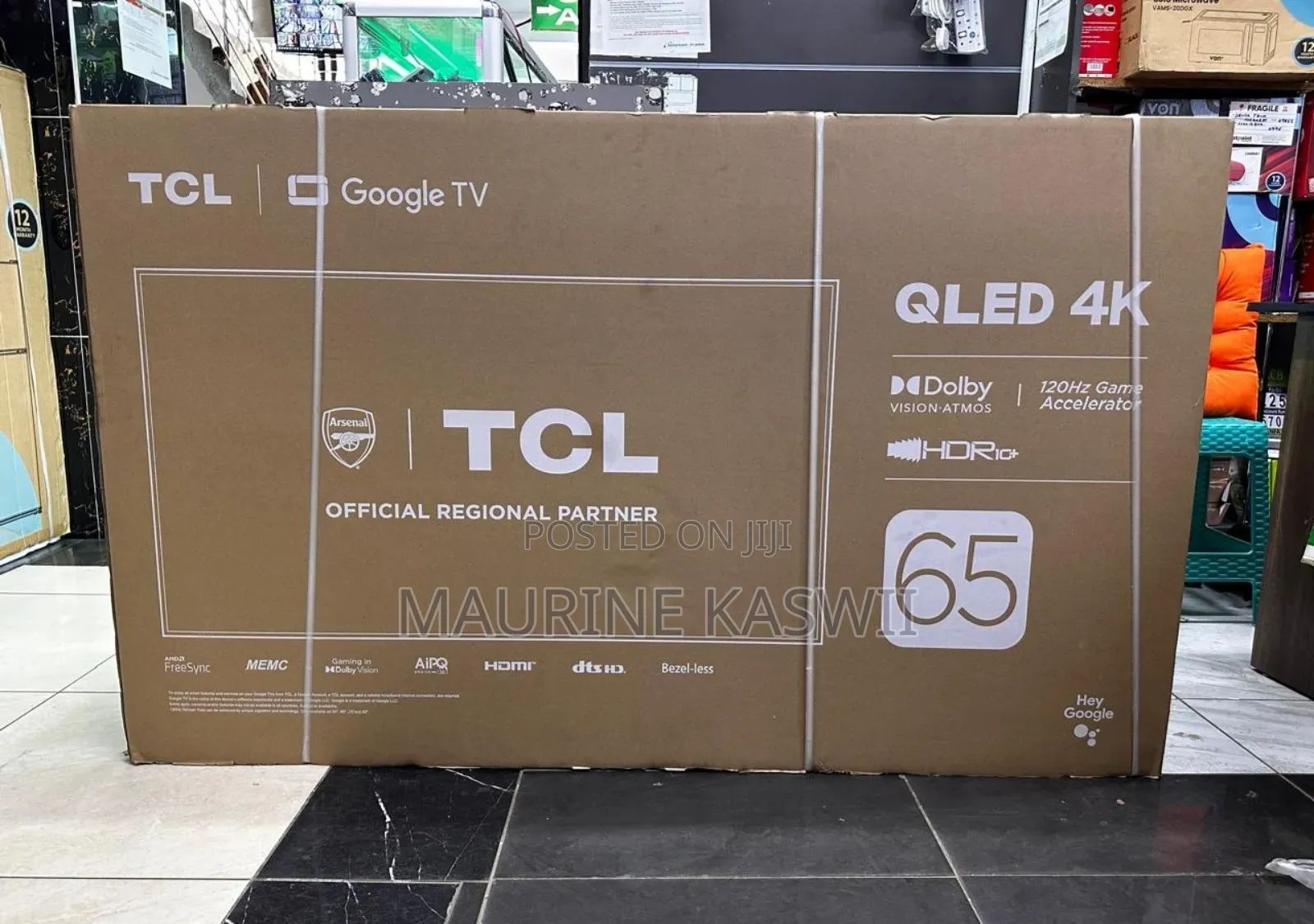 TCL 65 Inches Qled HDR Smart Google TV – 65C645