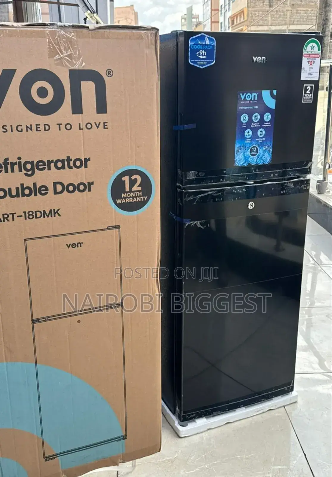 Von 138 Liters Vart18dmk Double Door Fridge