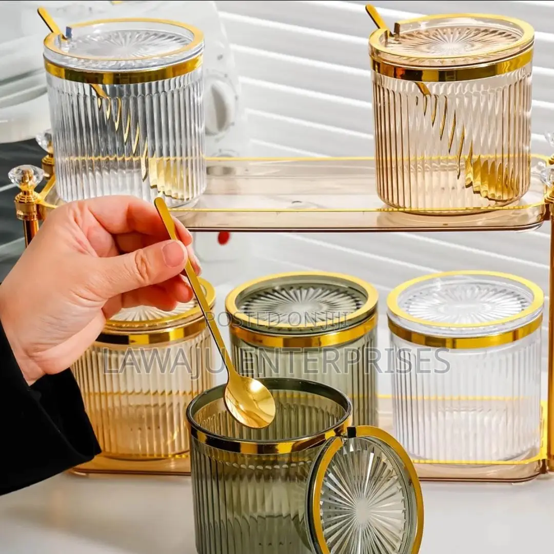 4 PCS Acrylic Spice Jars