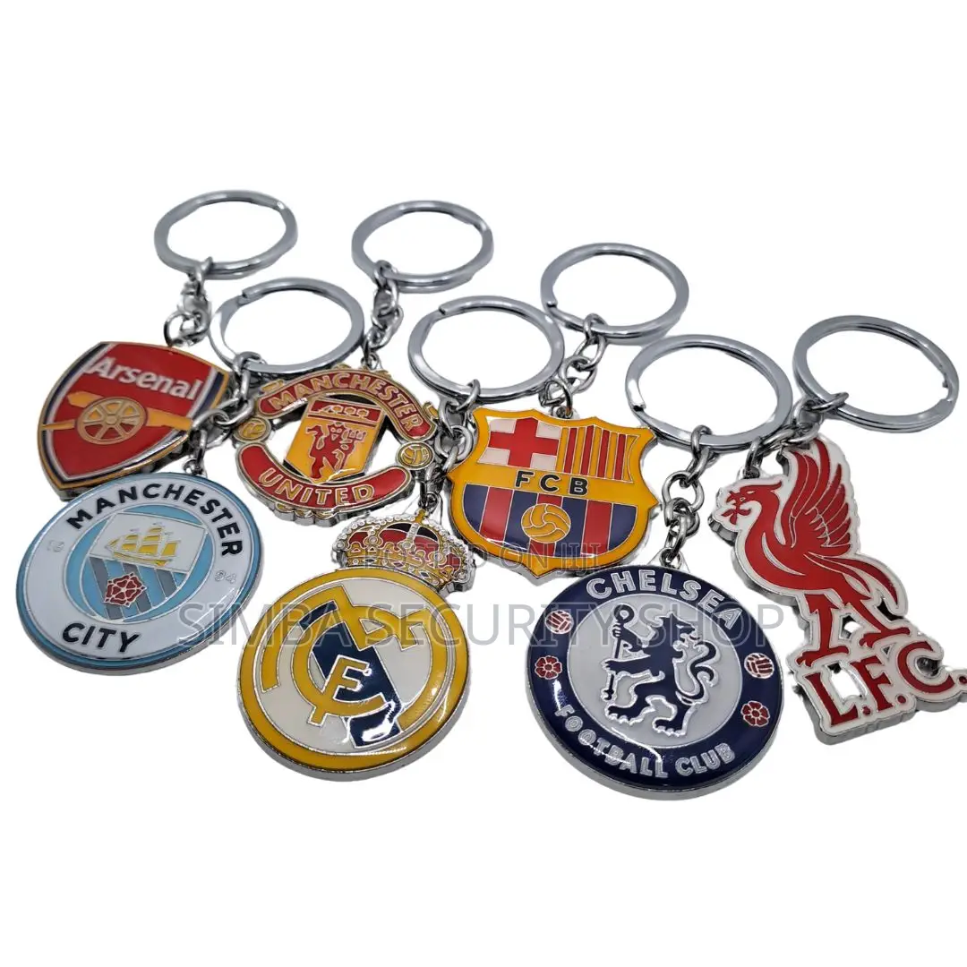 Colored Logo Football Fan Club Keychain Soccer Keyholder