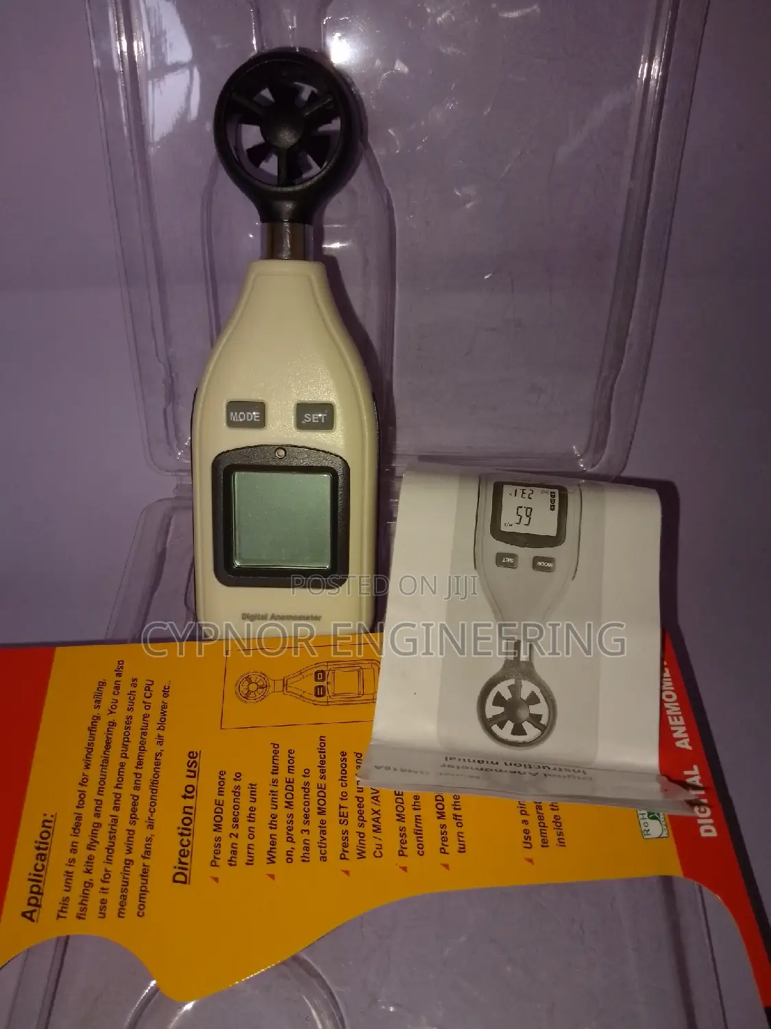 Digital Wind Sensor Handheld Anemometer Tool