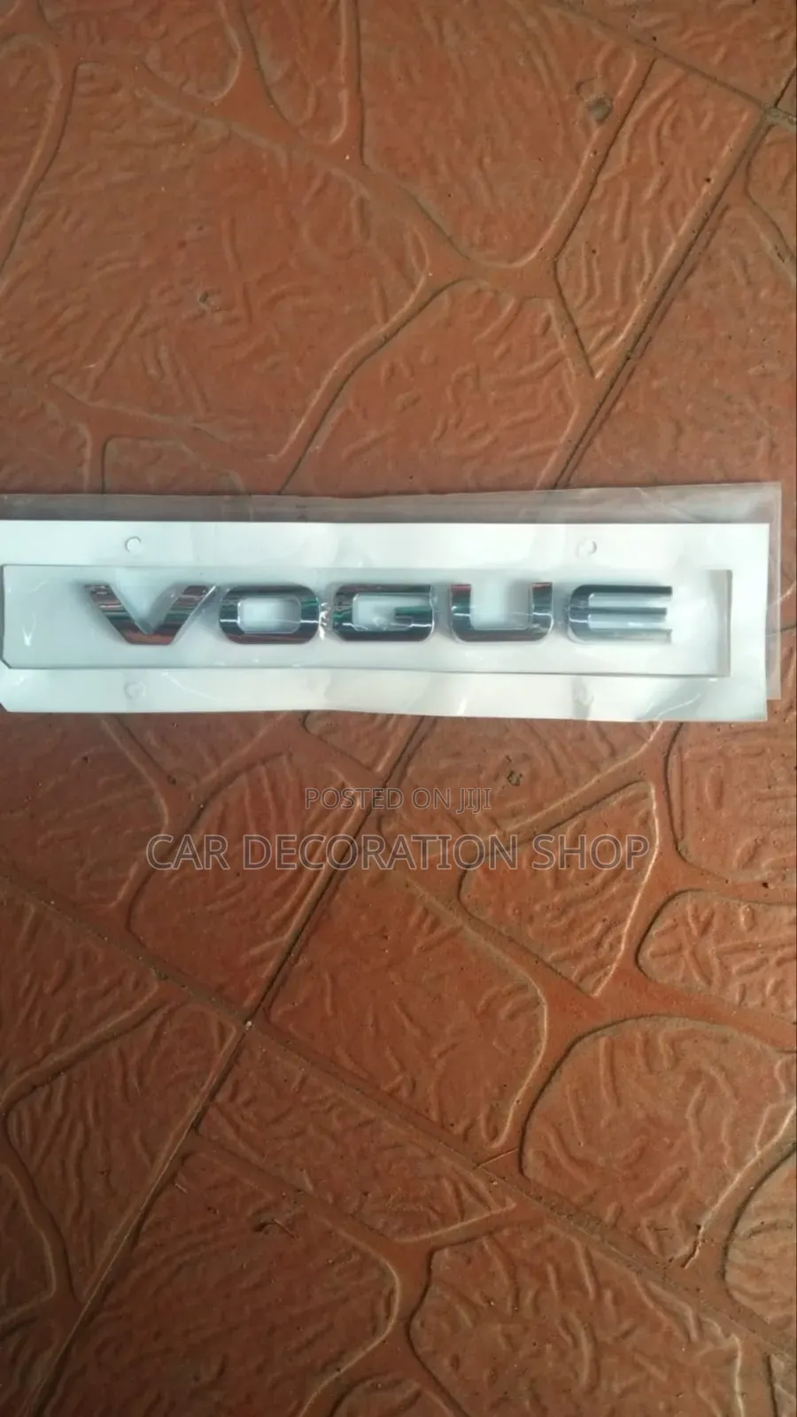 Silver VOGUE Lettering Badge
