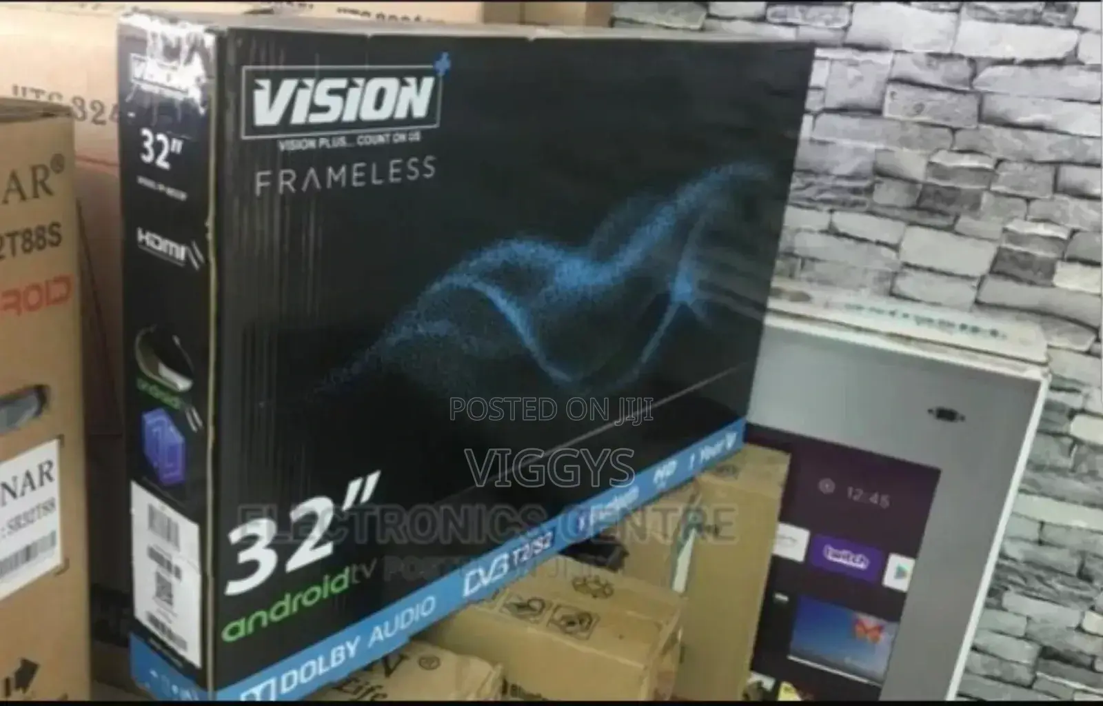 Vision Plus 32′′ Frameless Smart Android LED TV –