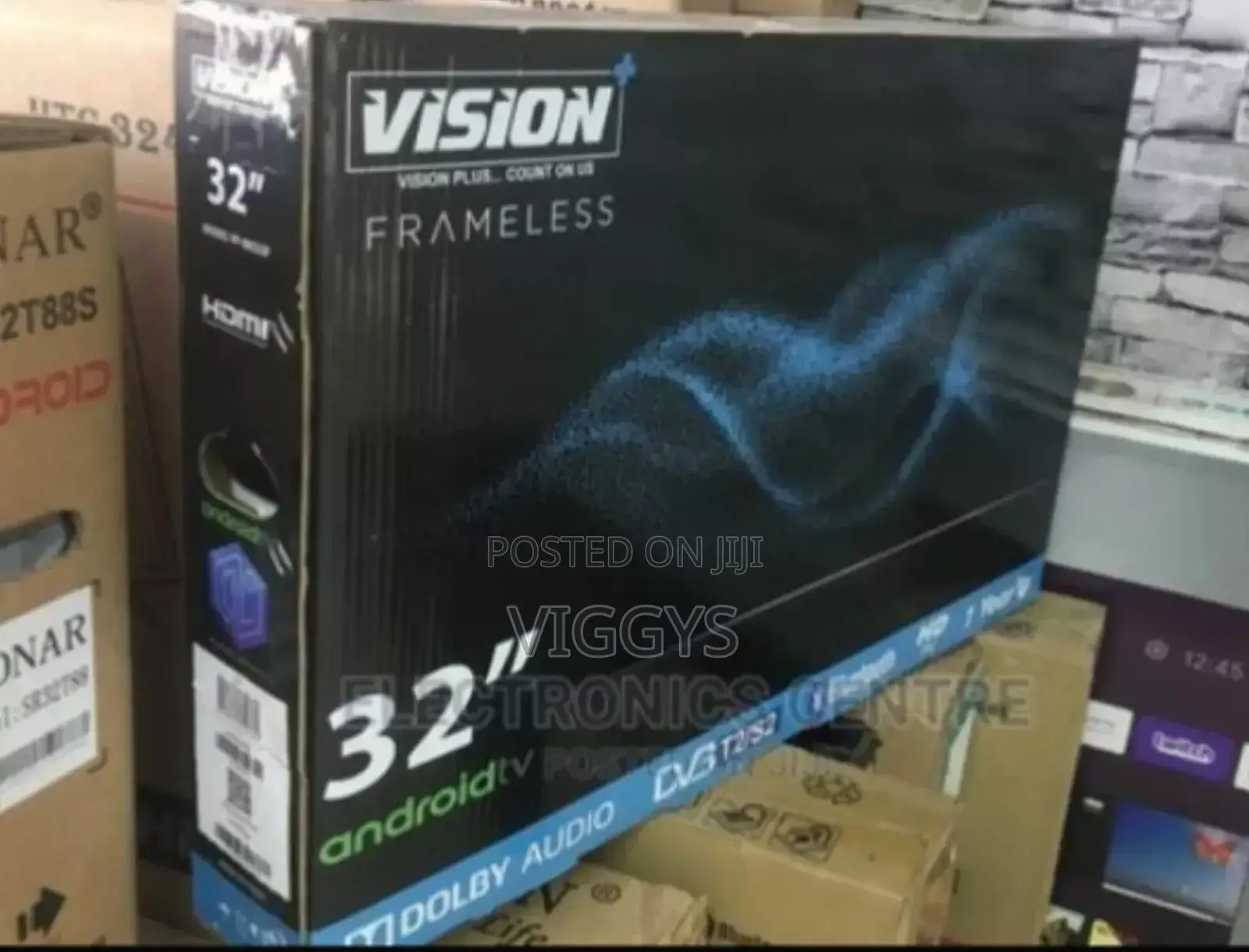 Vision Plus 32′′ Frameless Smart Android LED TV –