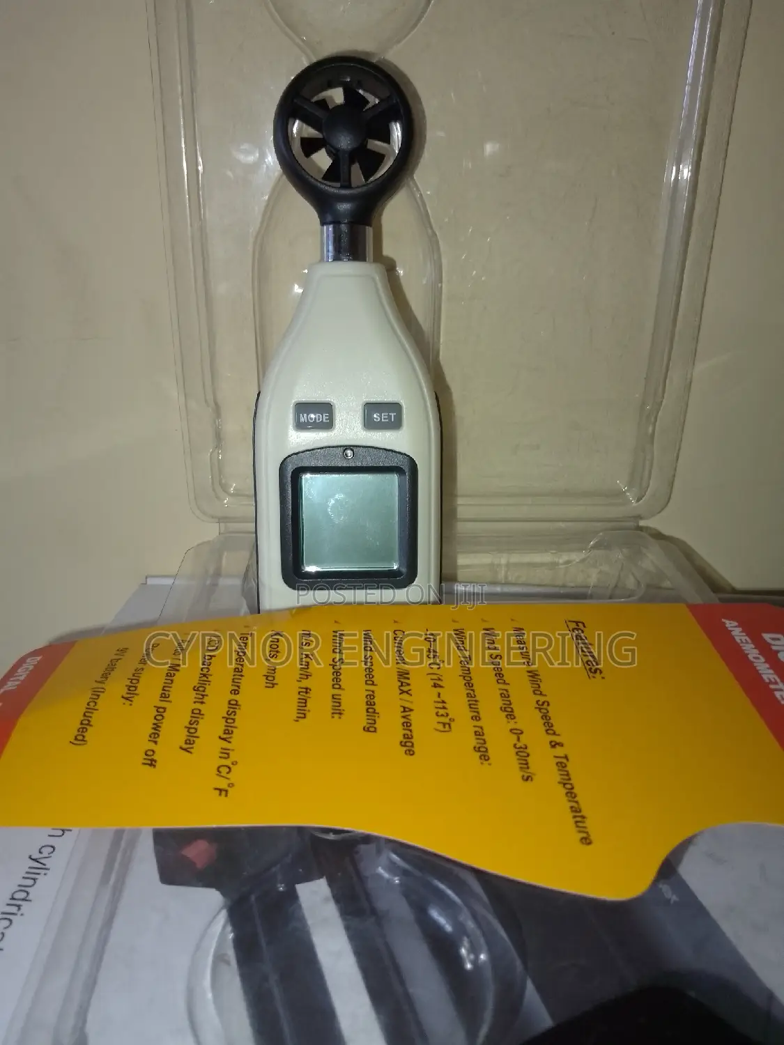 Compact Wind Speed Gauge Digital Anemometer Tool