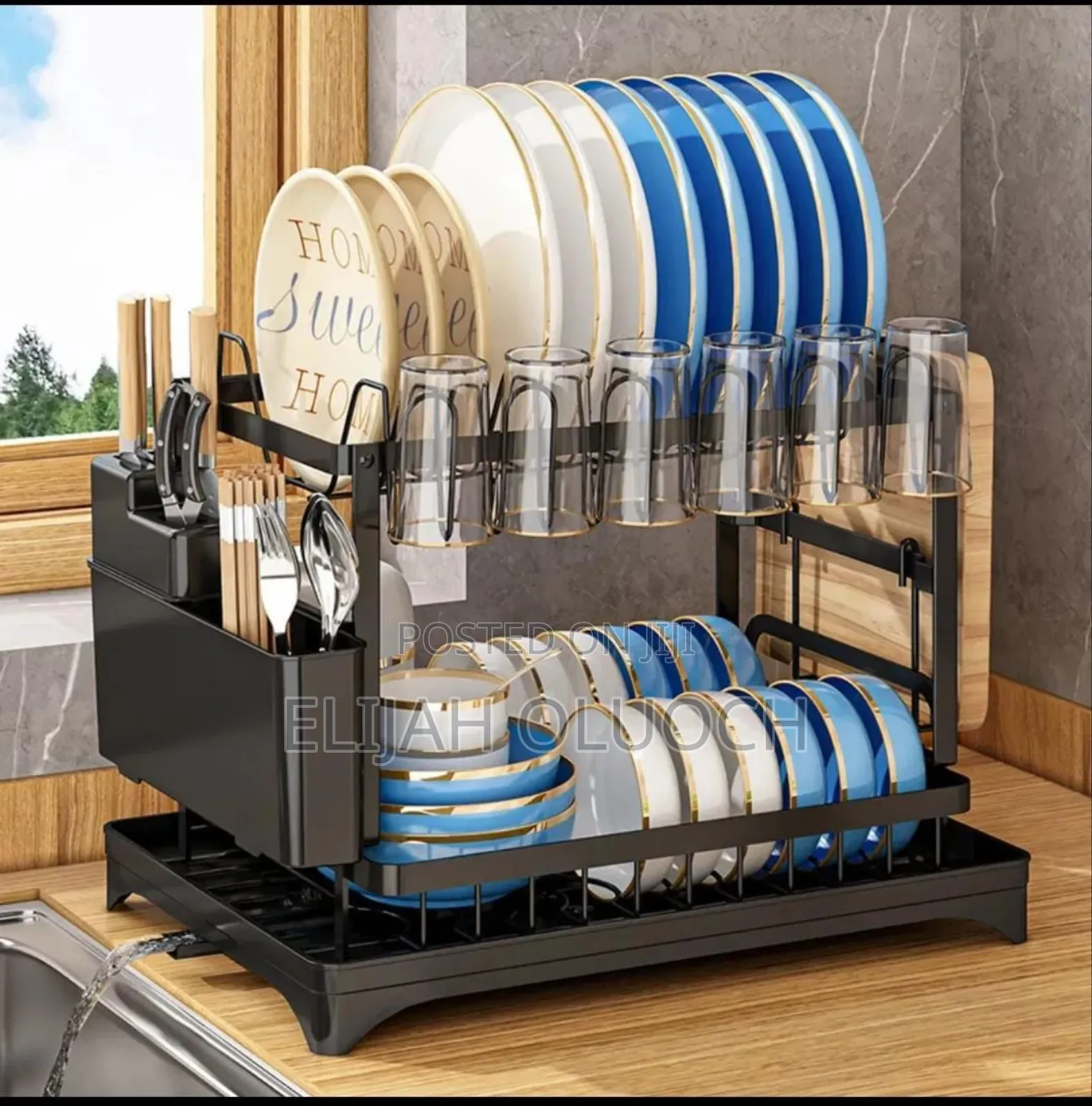 Quality Carbon 2-Tie Dish Rack
