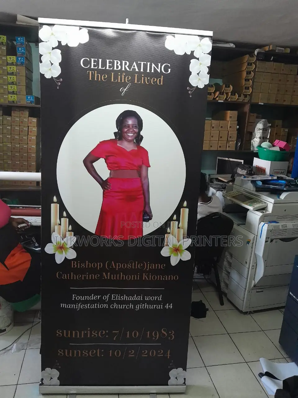 Burial Narow Base Roll Up Banners Printing