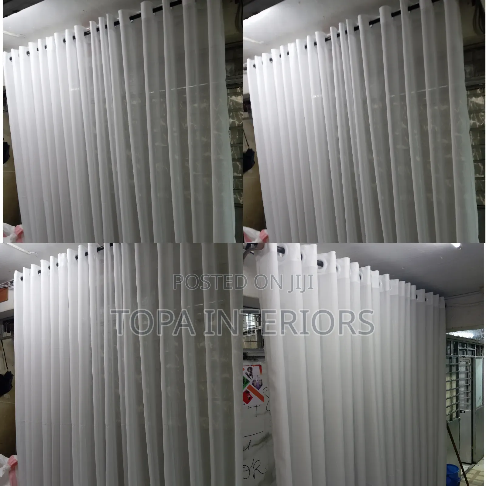 Plain White Sheer Curtain Nets for House Windows