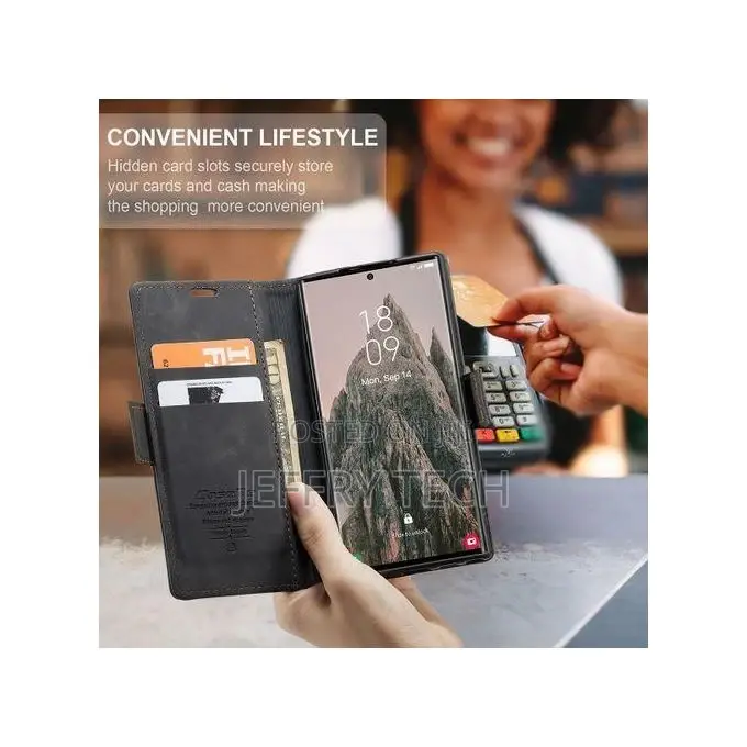 Card Slots Flip Stand Case Cover for Samsung Galaxy S24 Ultr