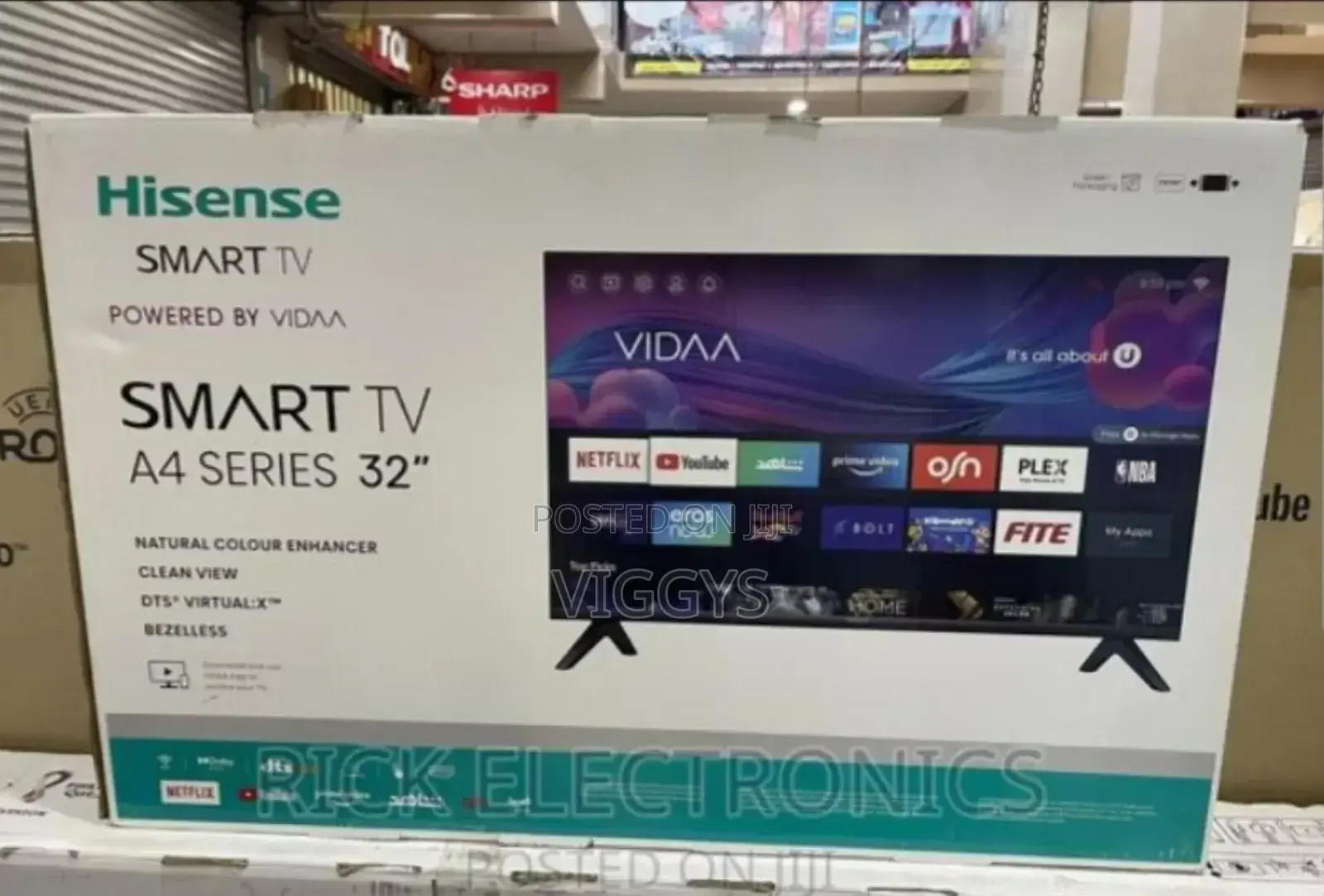 Hisense 32′′ 32A4K (New 2024) Smart Frameless TV