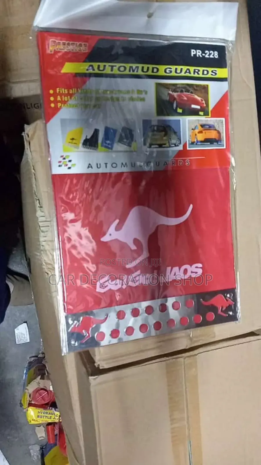 2pcs Red Kangaroo Universal Fit Mudflaps