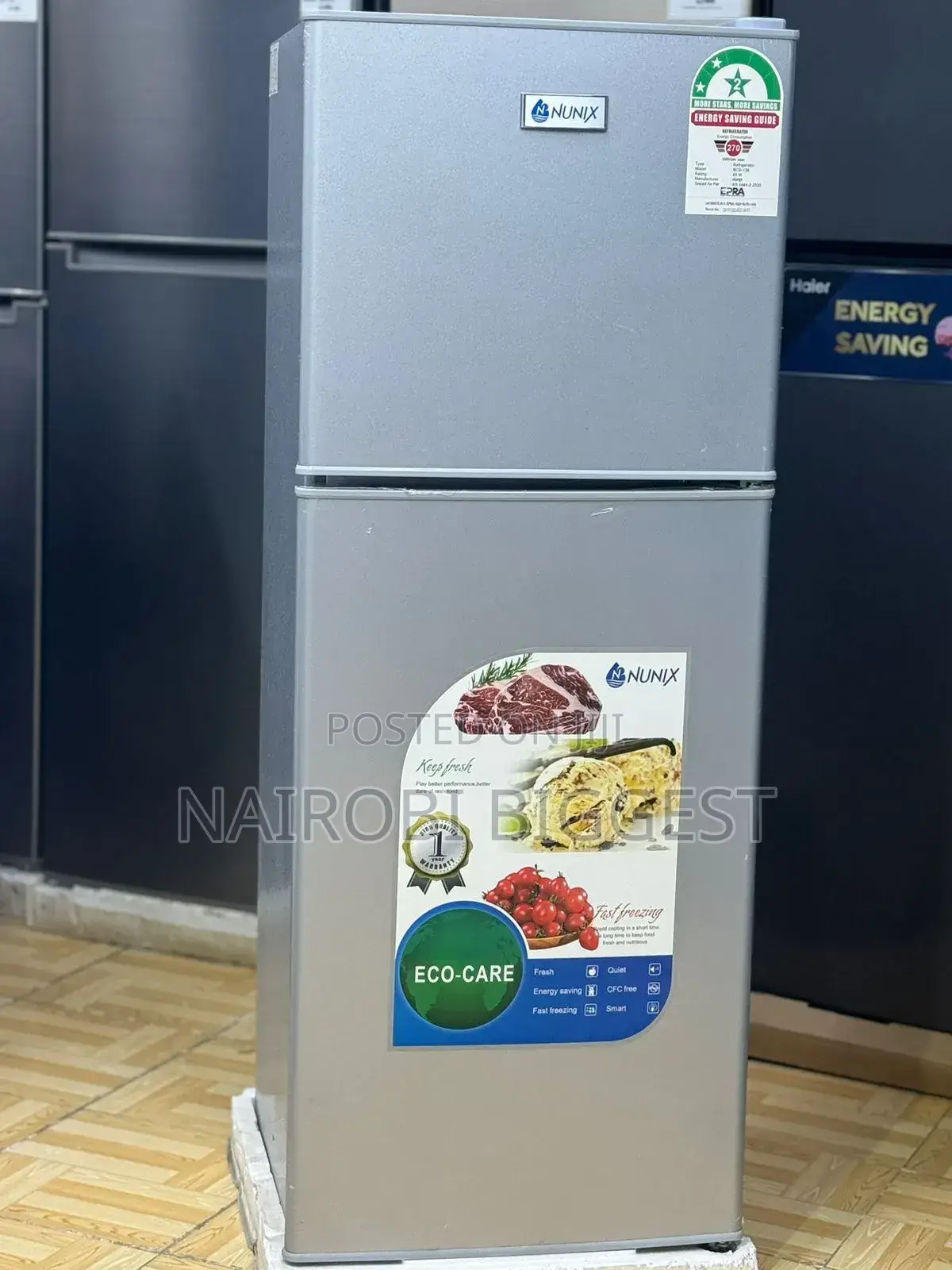 Nunix 138 Litres 2 Door Top Freezer Defrost