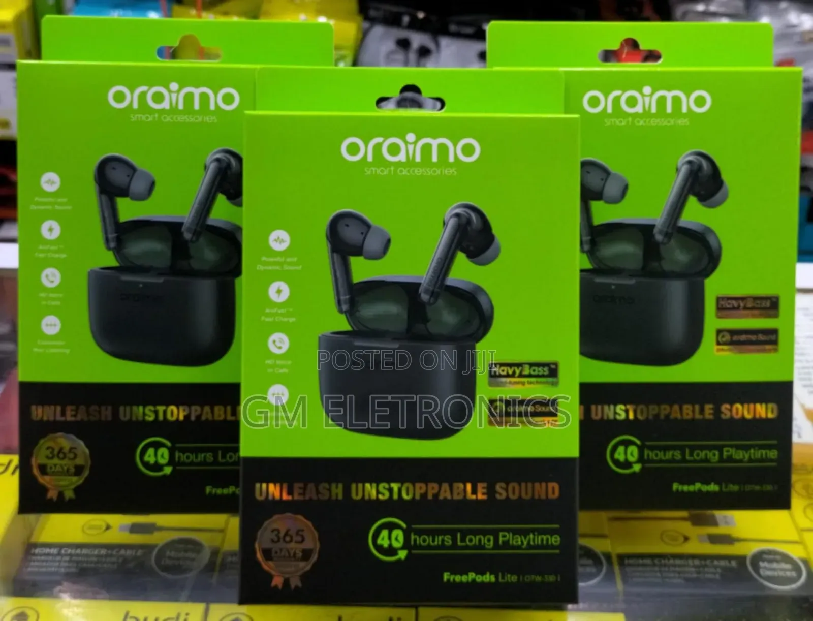 Oraimo OTW-330 Heavy Bass Earbuds.