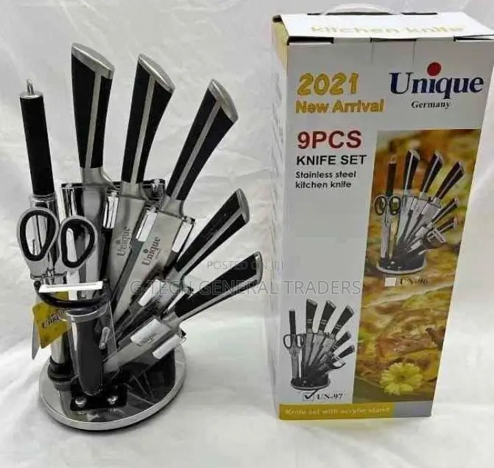 Knife Set! Unique 9pcs Heavy Gauge Knife Set