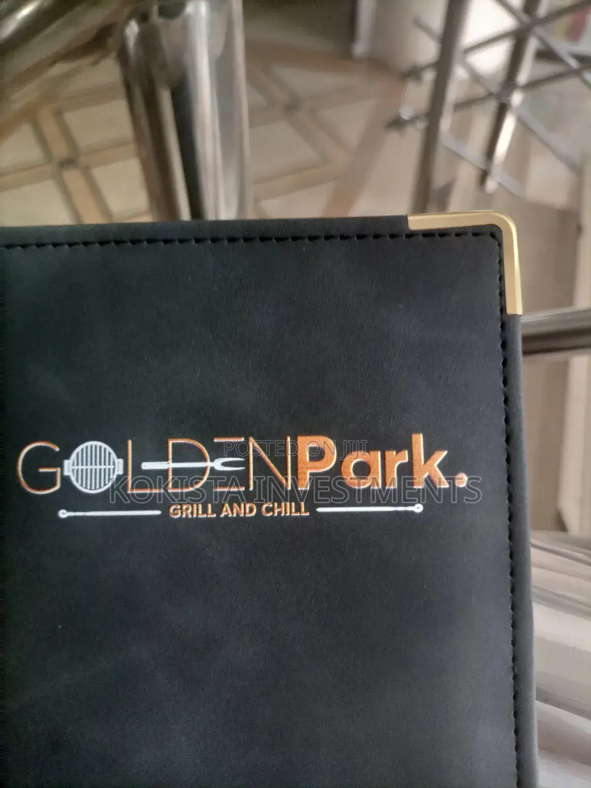 Black Branded Menu/ Bill Folders