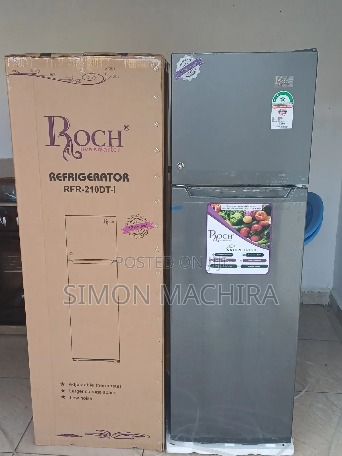 Roch 210dt Fridge. 2 Door Fridge