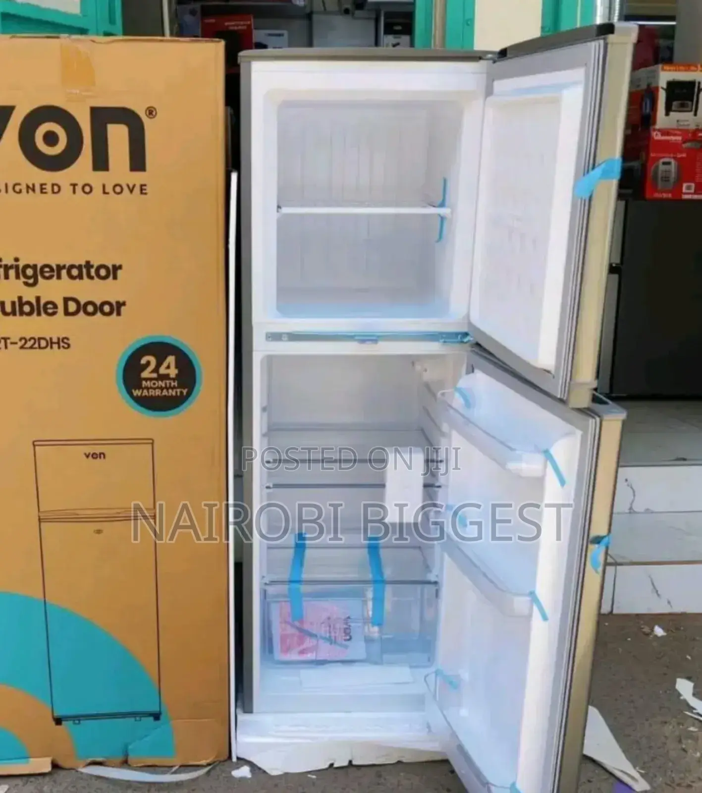 Original Von 138litre Double Door Fridge