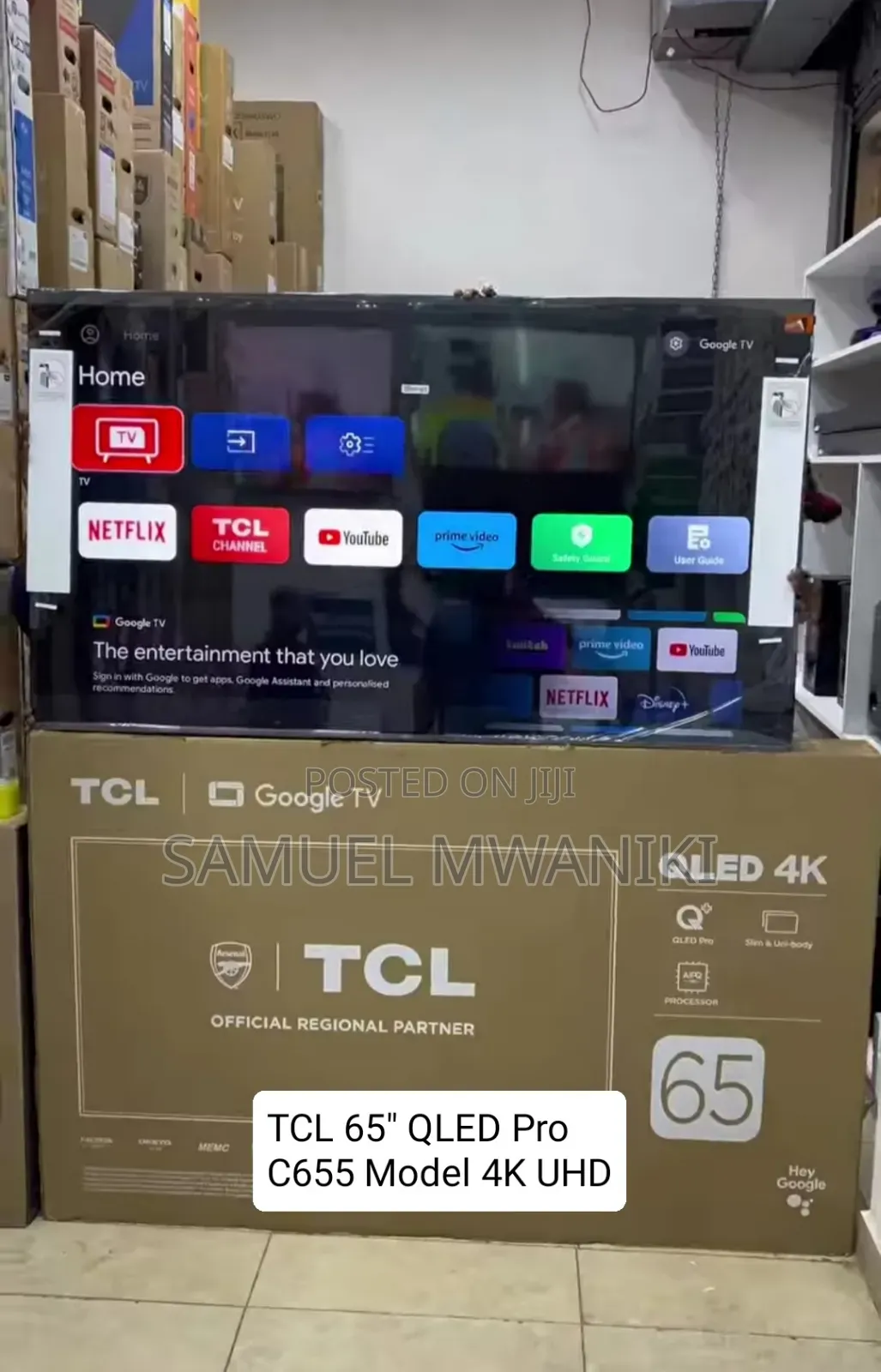 TCL 65" C655 Qled Pro Uhd Google Tv Has Voice Command, Bt