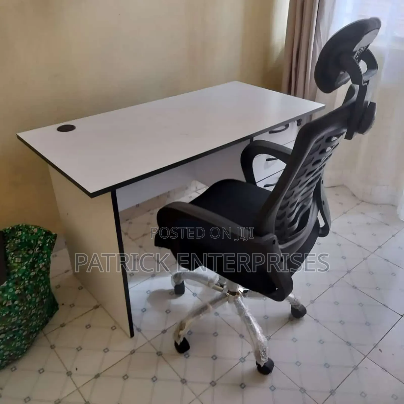 1.2 MTRS Office Desk Plus Headrest Office Chair
