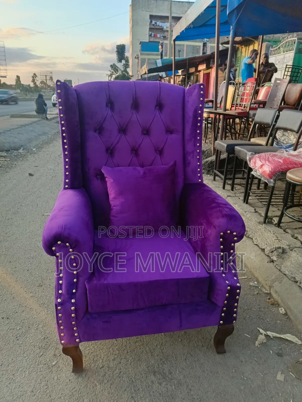 Pedicure Seat or King Chair, Purple 