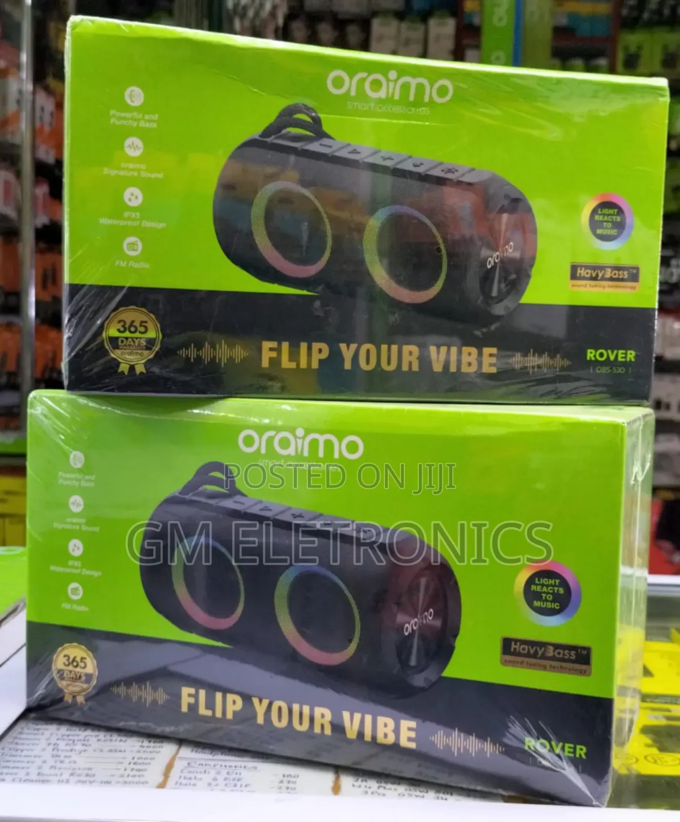 Oraimo Rover 12W RGB Lights Bluetooth Speaker.