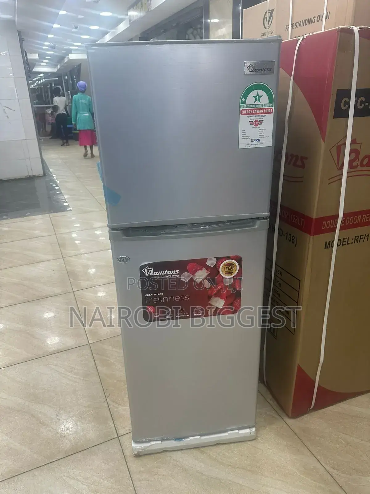 Ramtons 128litres Double Door Fridge
