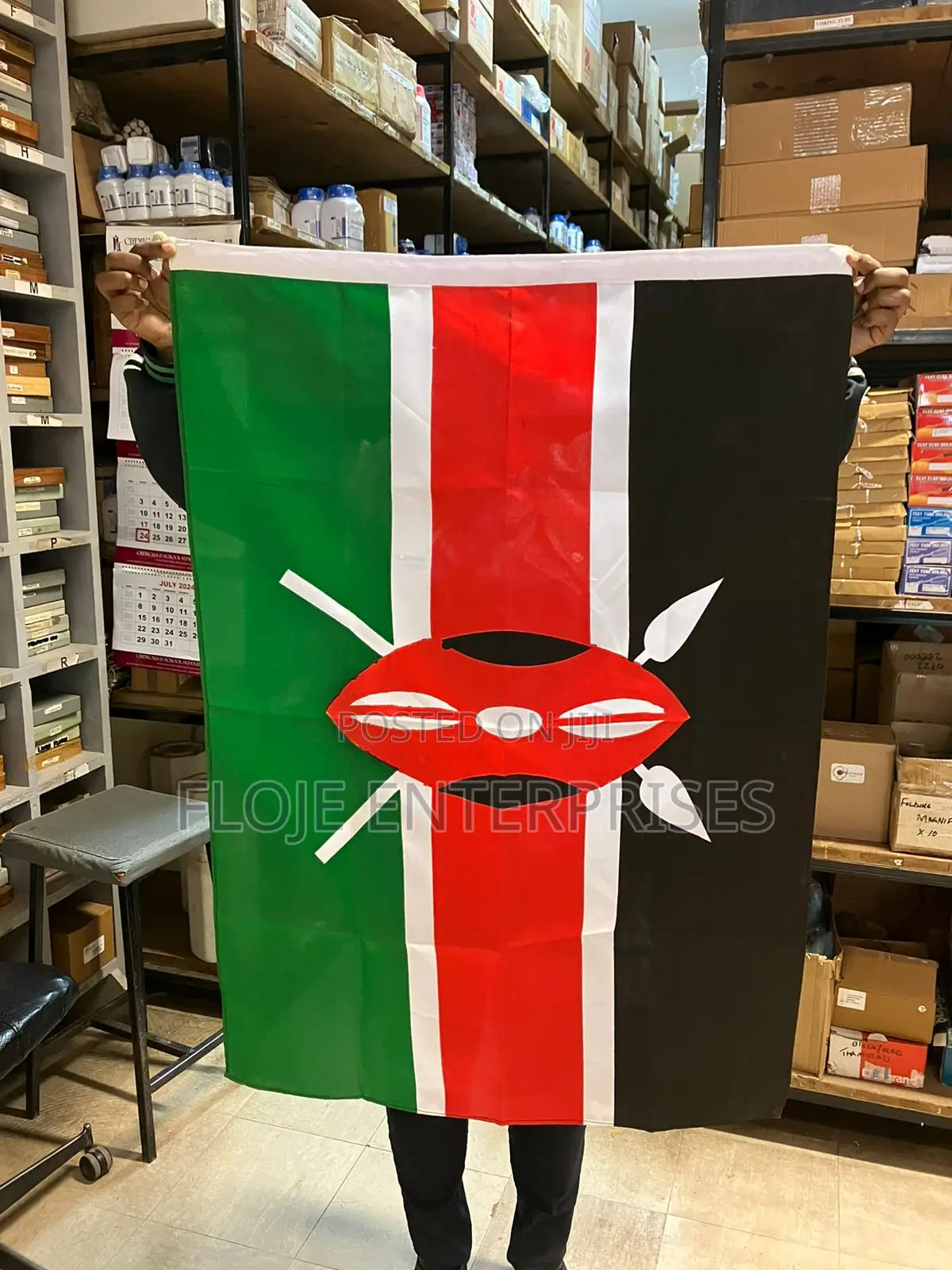 Kenyan Flag Small Size 20x36''
