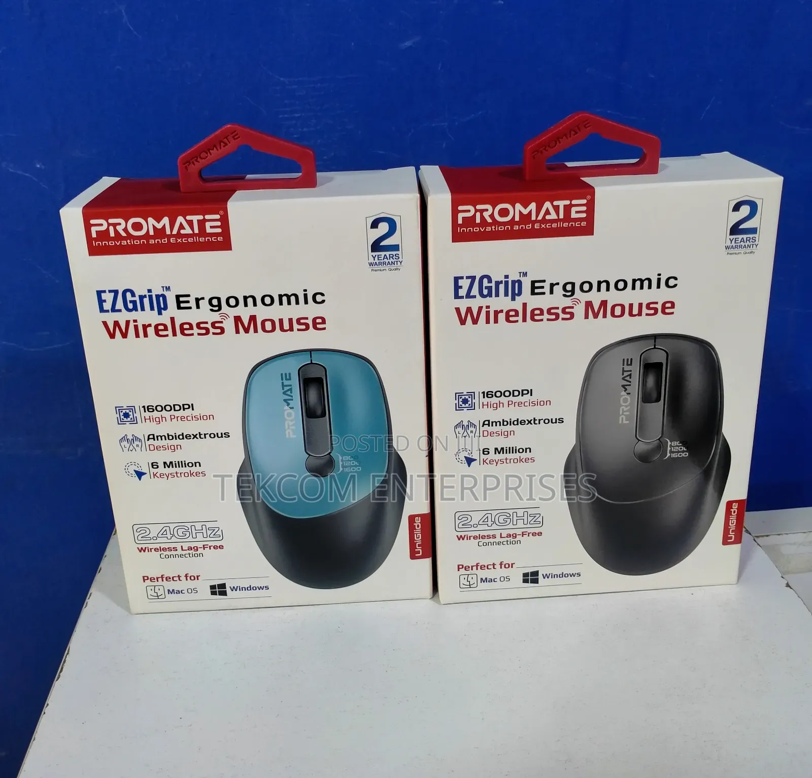 Promate Ezgrip Ergonomic Wireless Mouse