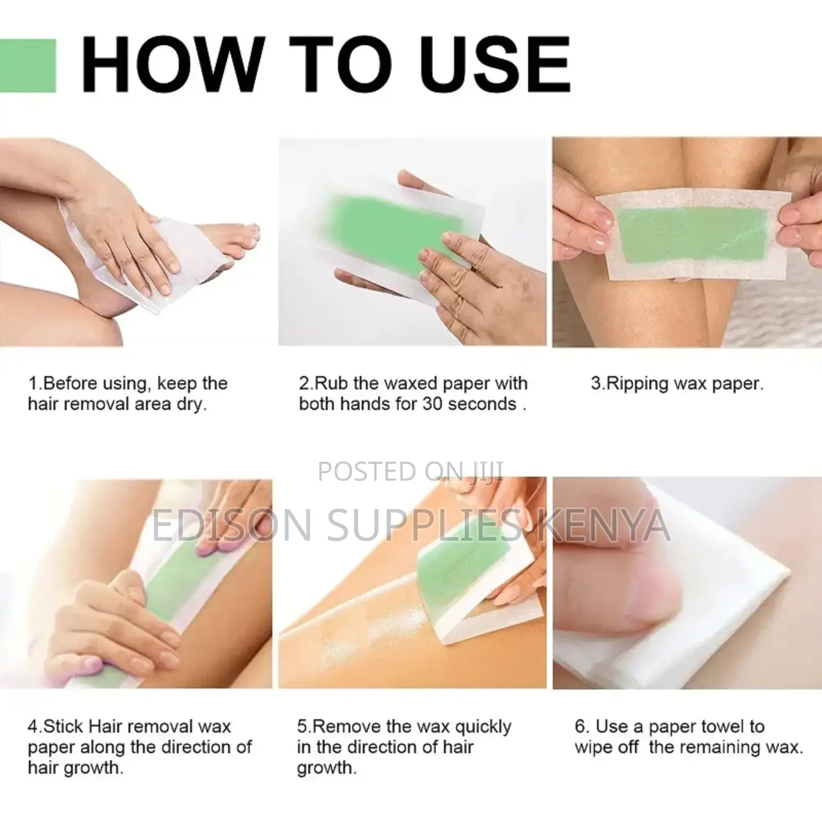 Wax Strips Ready to Use Hair Removal Wax Strips