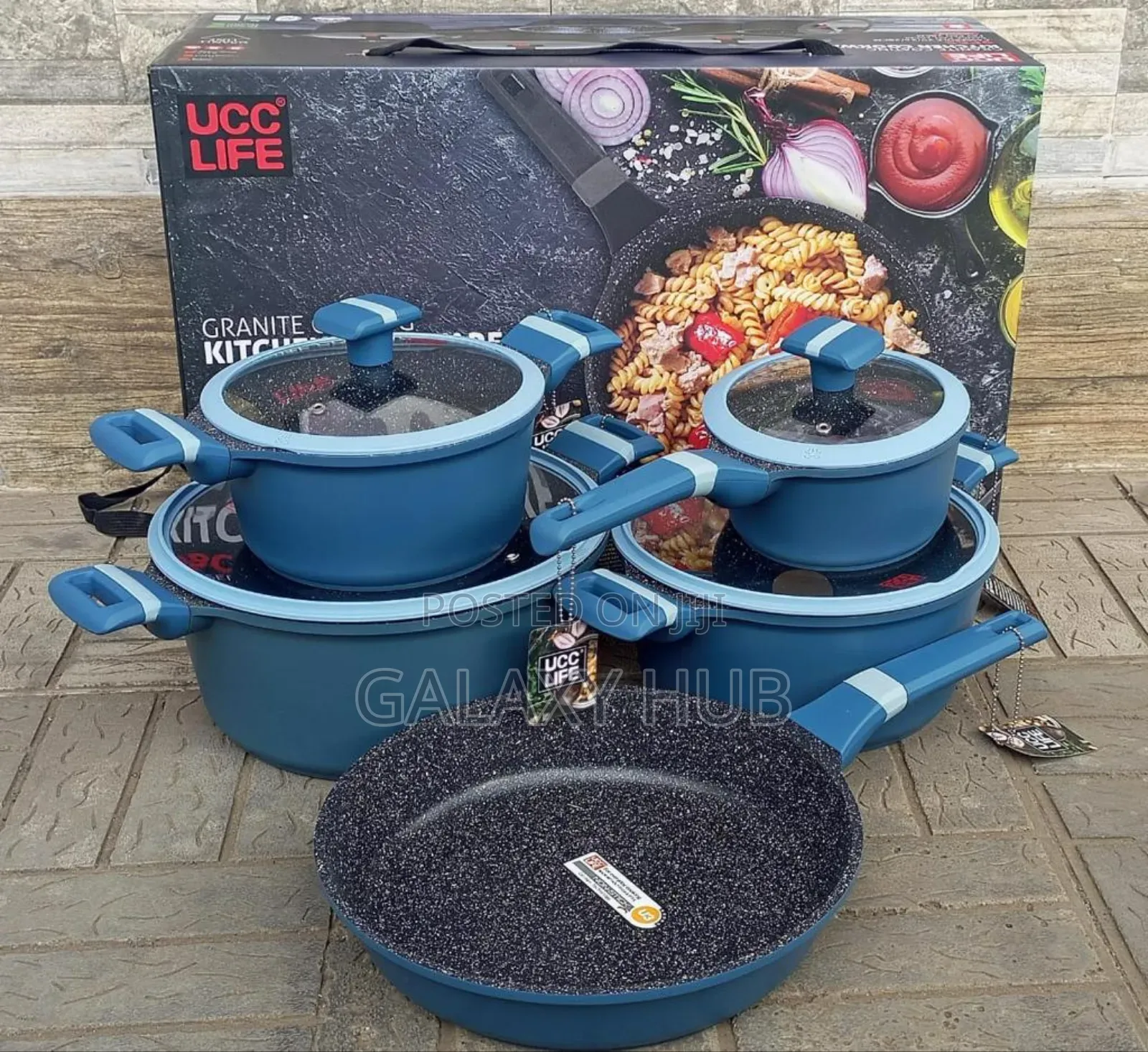 9!Pcs Ucc Granite Heavy Cookware Set