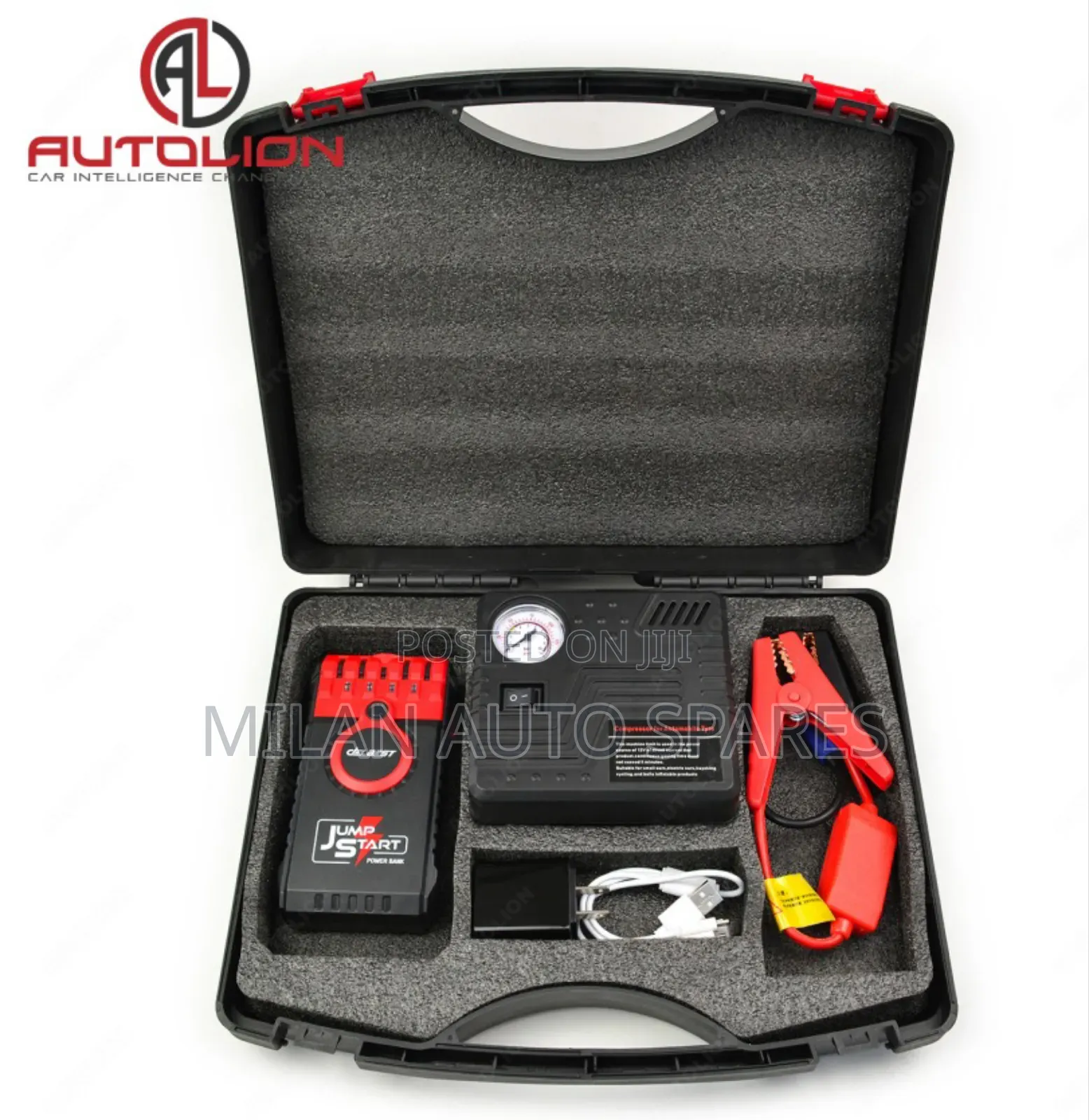 Emergency Portable Car Jump Starter Kit With Airpump,Pwrbank