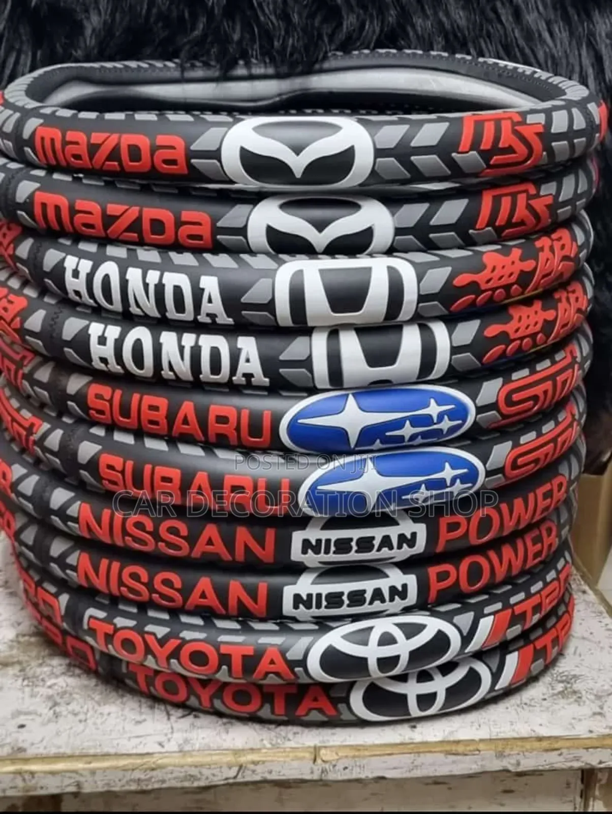 Mazda,Nissan,Toyota,Honda,Subaru Rubber Steering Wheel Cover