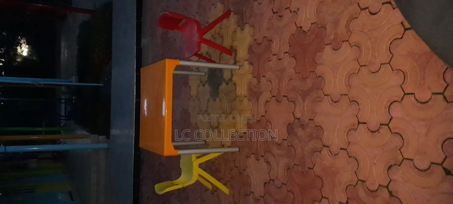 Plastic Tables With Metal Tubing Legs for Children