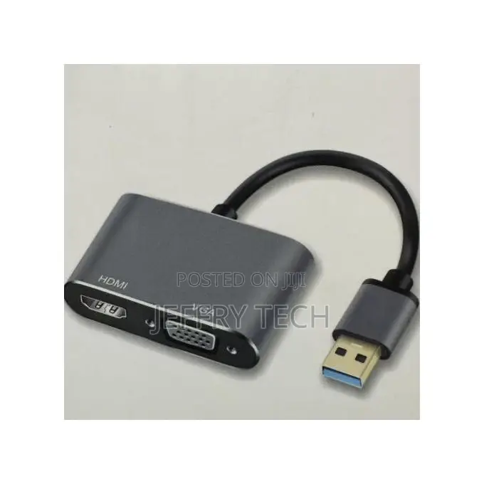 USB 3.0 to HDMI+VGA Adapter - Black