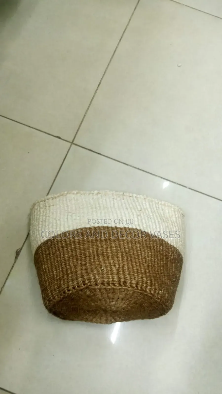 Basket Size 10 Inches Brown/White Instock