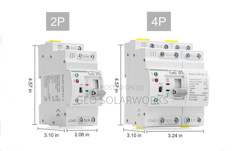 63A 4 Pole DIN Rail Automatic Changeover /Transfer Switch