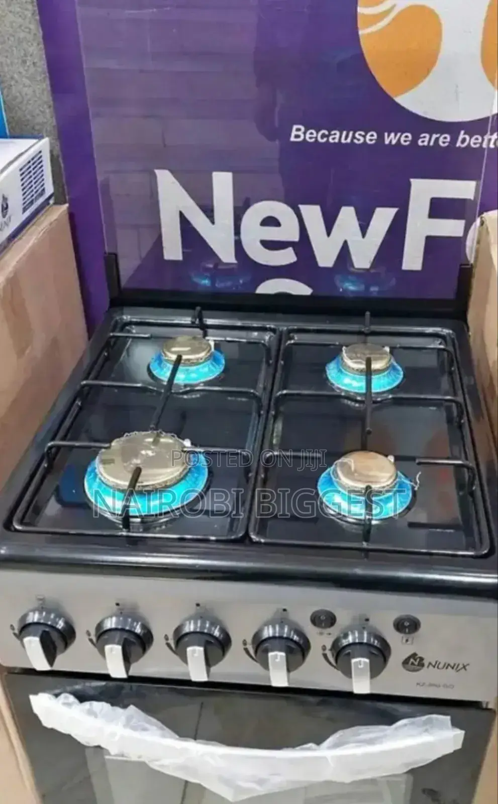 Nunix 4 Burner Full Gas Cooker