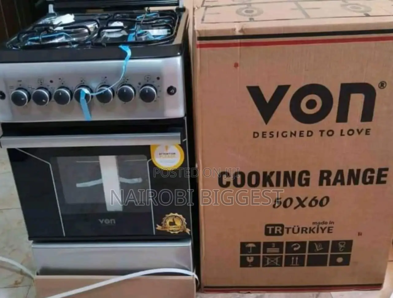50×60cm  Von 3+1 Hotpoint Free Standing Cooker Electric Oven