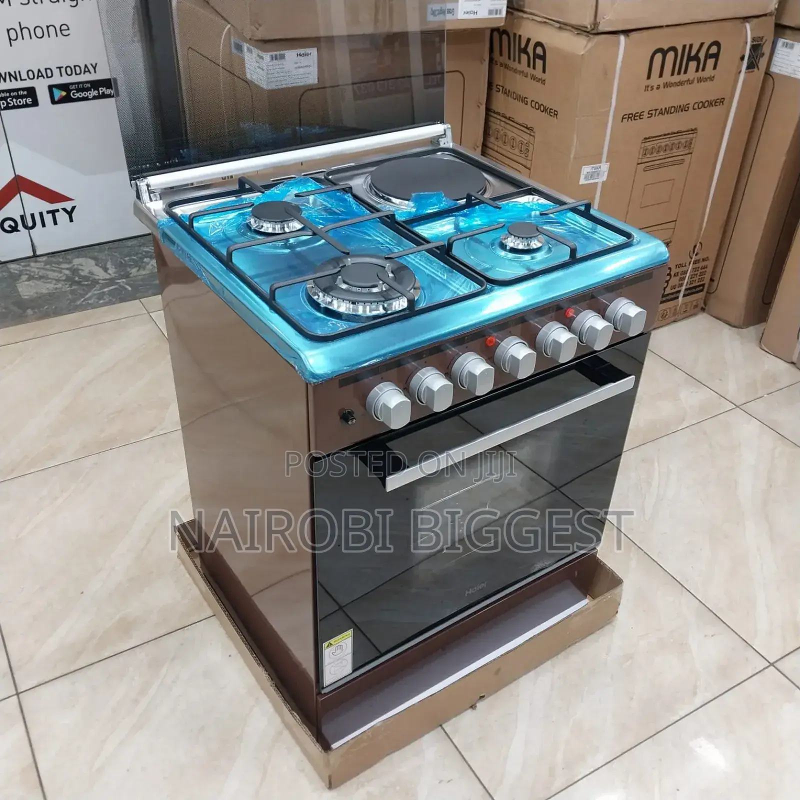 Haier 3g+1e 60 X 60 Standing Cooker With Electric Oven