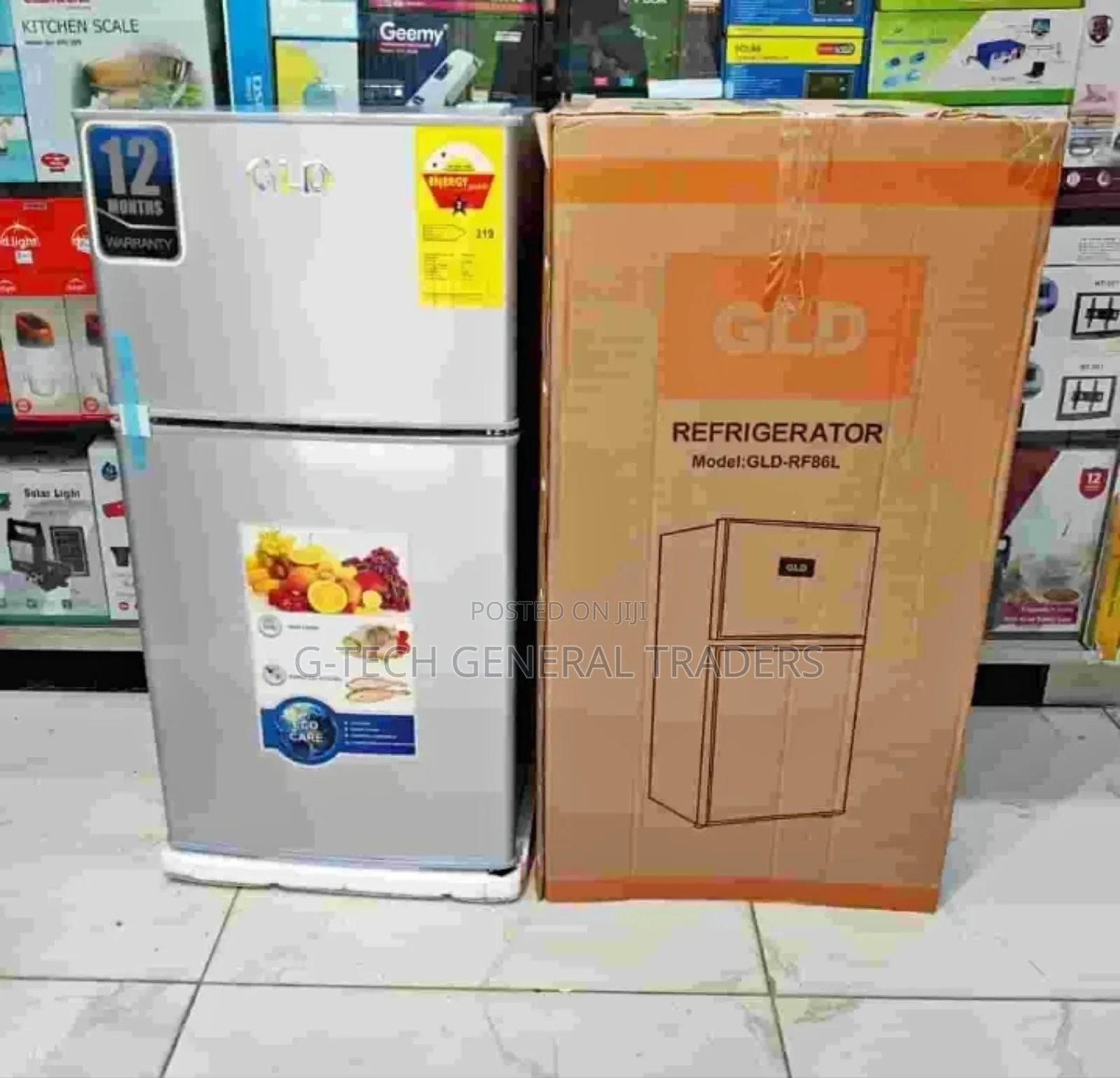 GLD 86l Mini Double Refrigerator-Silver