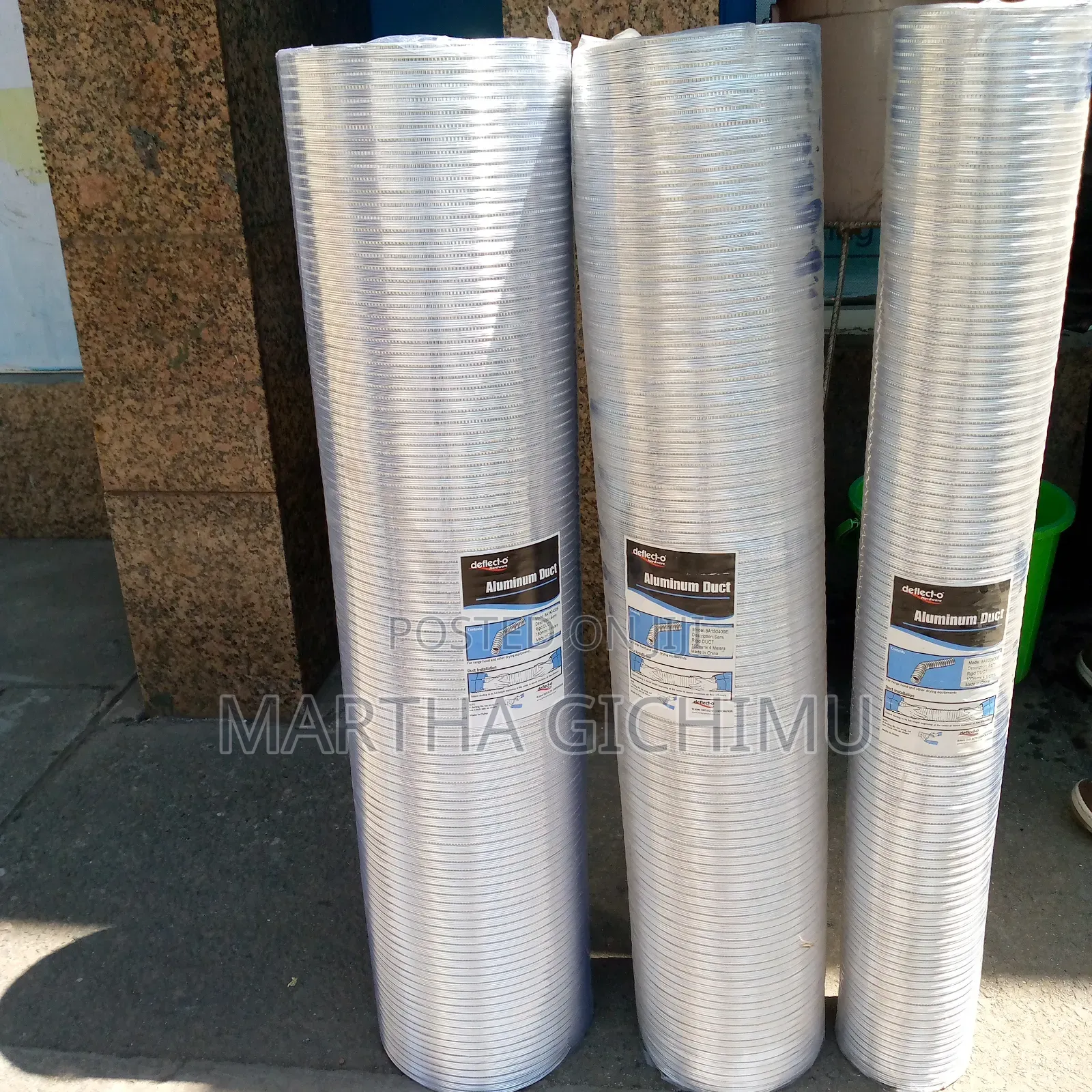 Heavy Duty Aluminum Duct Pipe (100mm by 4mtrs )