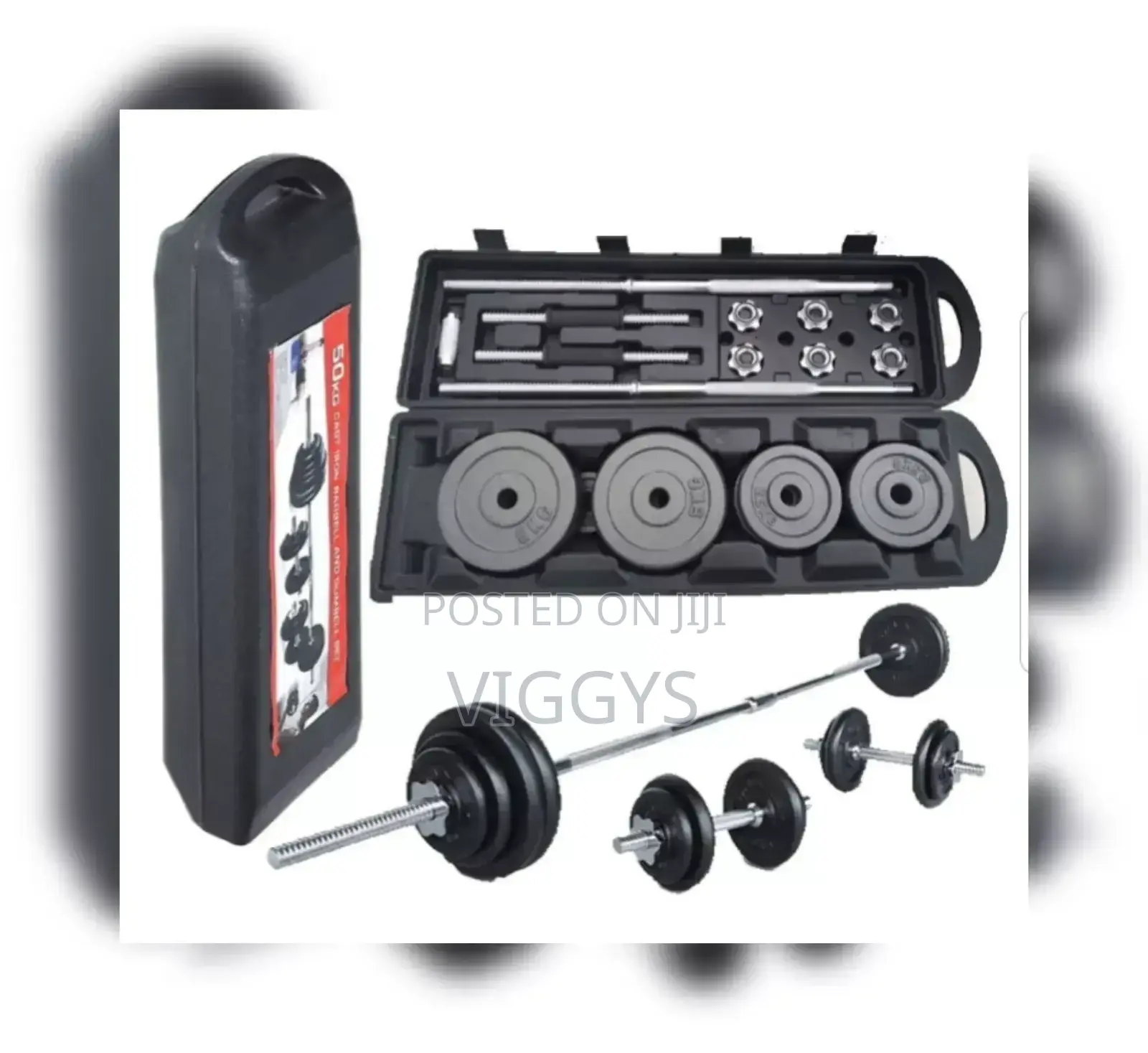 50 Kg York Barbell and Dumbell Set 6 in 1 Dumbells.